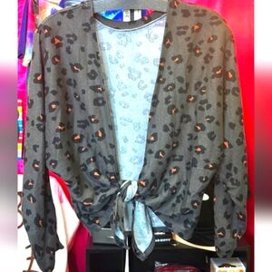 🟢Animal Print Wrap/Cover-Up